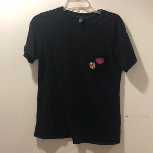 Black tee with patch pocket